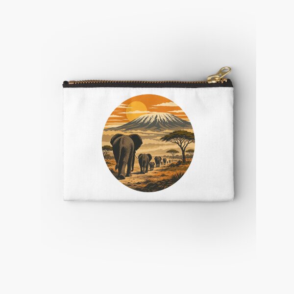 Item preview, Tanzania Elephant Vintage African Savanna Wildlife Illustration designed and sold by AMICO77.