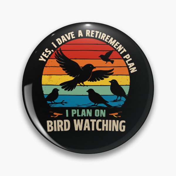 Item preview, My Retirement Plan Is Birds - Funny Bird Watching Retro Sunset Art designed and sold by BendyBeasts.