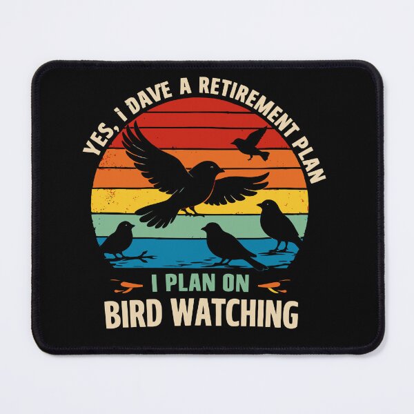 Item preview, My Retirement Plan Is Birds - Funny Bird Watching Retro Sunset Art designed and sold by BendyBeasts.