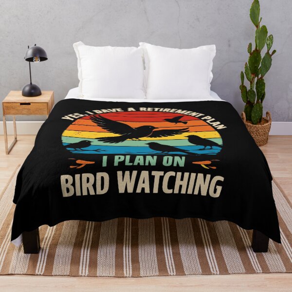 Item preview, My Retirement Plan Is Birds - Funny Bird Watching Retro Sunset Art designed and sold by BendyBeasts.
