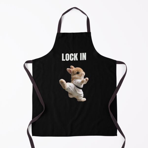 Item preview, Funny Karate Taekwondo Bunny Lock In Motivation Martial Arts [Black Shirt Only] designed and sold by Off-Road-Zone.