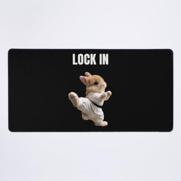 Item preview, Funny Karate Taekwondo Bunny Lock In Motivation Martial Arts [Black Shirt Only] designed and sold by Off-Road-Zone.