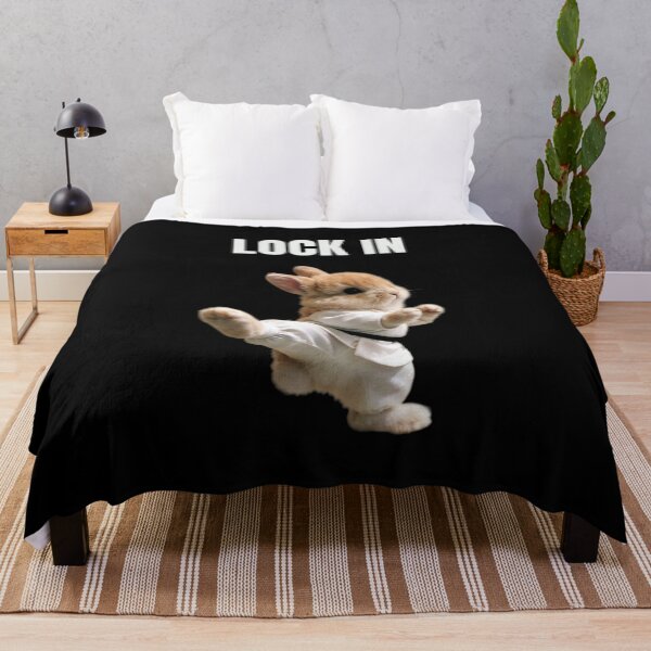 Item preview, Funny Karate Taekwondo Bunny Lock In Motivation Martial Arts [Black Shirt Only] designed and sold by Off-Road-Zone.