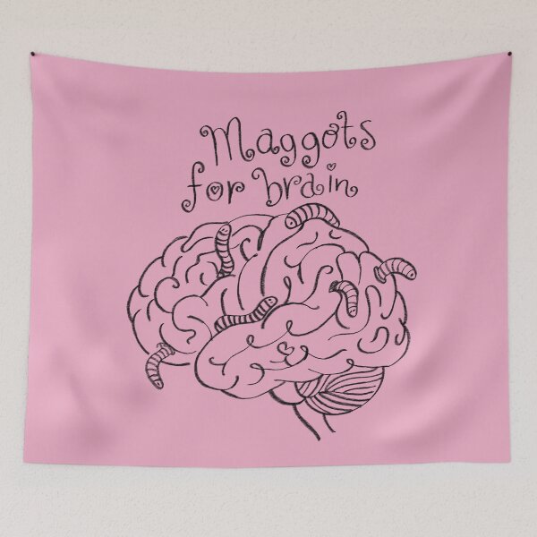 Item preview, maggots for brains designed and sold by hatgan.