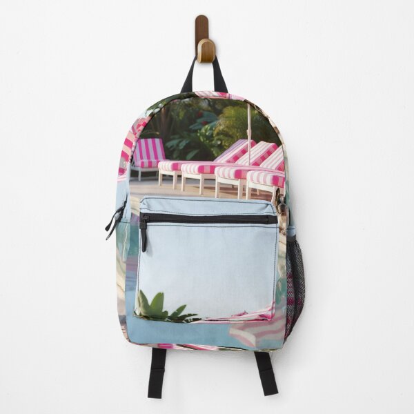 Item preview, French Bulldog Poolside Photography Print Pink Summer Resort Artwork Luxury Vacation Aesthetic Contemporary Coastal Inspired Decor designed and sold by Kzara Visual.