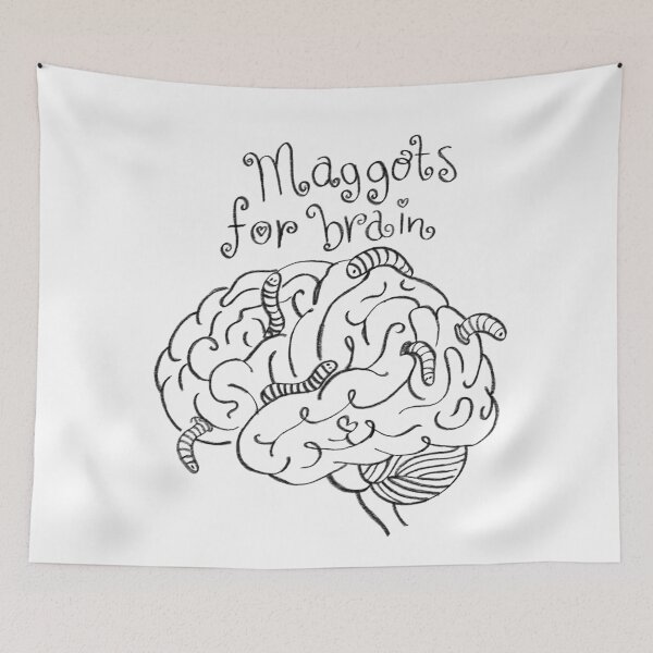Item preview, maggots for brains designed and sold by hatgan.
