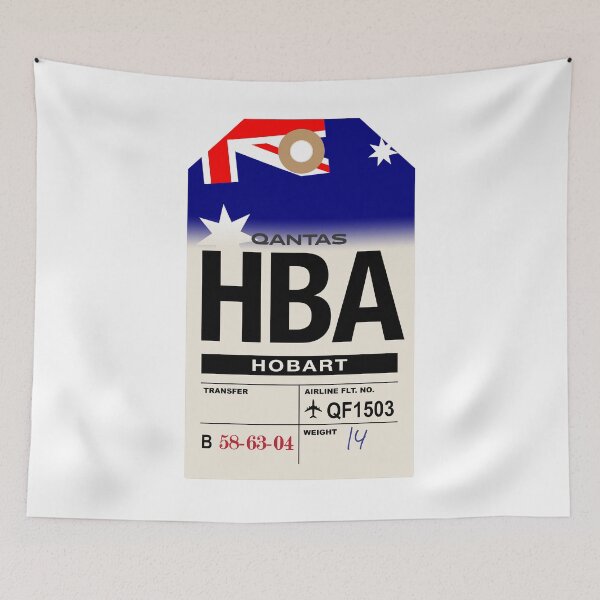 Item preview, Hobart (HBA) Tasmania, Australia Airline Luggage Tag designed and sold by travelwitheric.