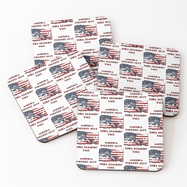 Item preview, Distressed American Flag - "Endured Alot, Still Standin' Tall" Patriotic Design designed and sold by PoppaBear71.