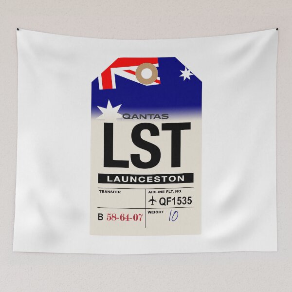 Item preview, Launceston (LST) Tasmania, Australia Airline Luggage Tag designed and sold by travelwitheric.