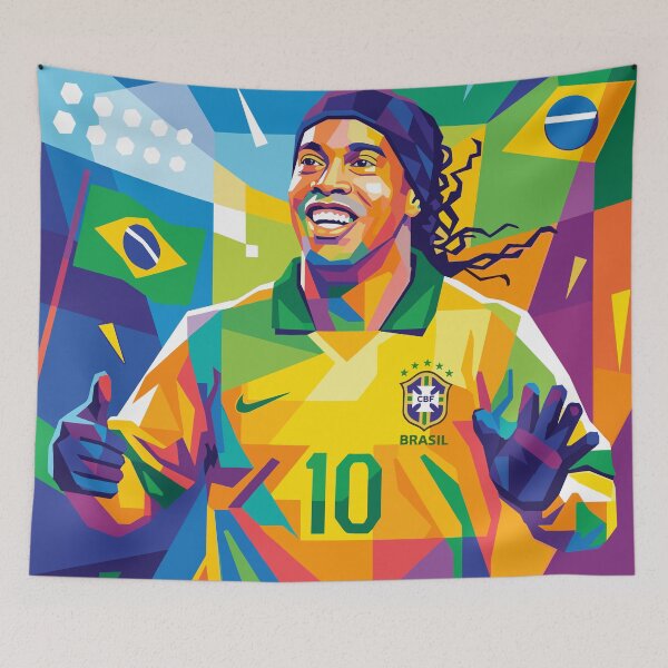 Item preview, The Legendary No 10 Brasil Ronaldinho WPAP Art  designed and sold by mazyoy.