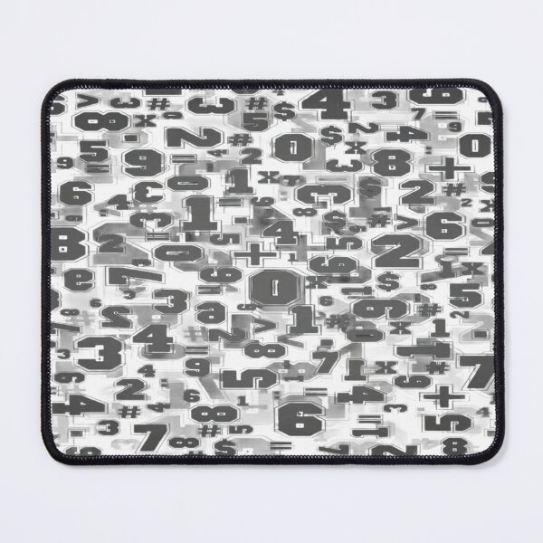 Item preview, Varsity Number Collage - Monochrome Mathematical Abstract Pattern designed and sold by RAYBIL.