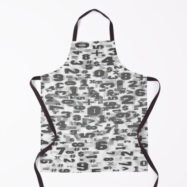 Item preview, Varsity Number Collage - Monochrome Mathematical Abstract Pattern designed and sold by RAYBIL.