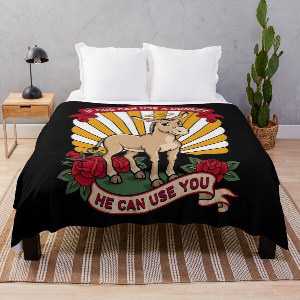 Item preview, If God Can Use A Donkey He Can Use You Jesus Faith Inspired Funny Christian designed and sold by Redgiant87x.