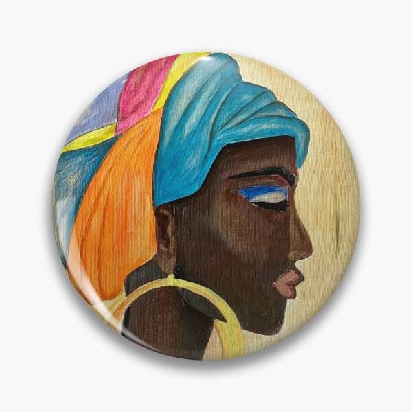 Artikelvorschau, Afrikanische Frau | Ölmalerei-Stil | Einzigartiges Kunstdesign | Afro-Stil entworfen und verkauft von Baroness Swan.