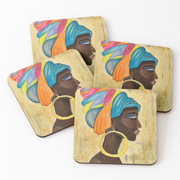 Artikelvorschau, Afrikanische Frau | Ölmalerei-Stil | Einzigartiges Kunstdesign | Afro-Stil entworfen und verkauft von Baroness Swan.