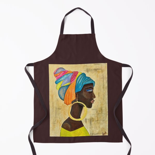 Artikelvorschau, Afrikanische Frau | Ölmalerei-Stil | Einzigartiges Kunstdesign | Afro-Stil entworfen und verkauft von Baroness Swan.