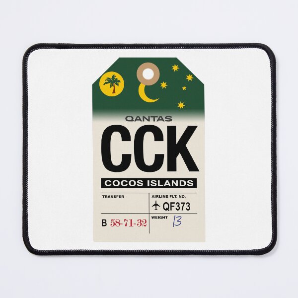 Item preview, Cocos Islands (CCK) Airline Luggage Tag designed and sold by travelwitheric.