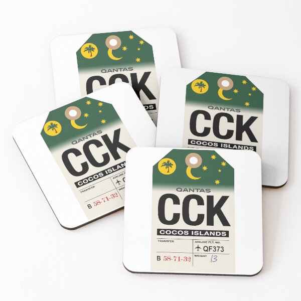 Item preview, Cocos Islands (CCK) Airline Luggage Tag designed and sold by travelwitheric.