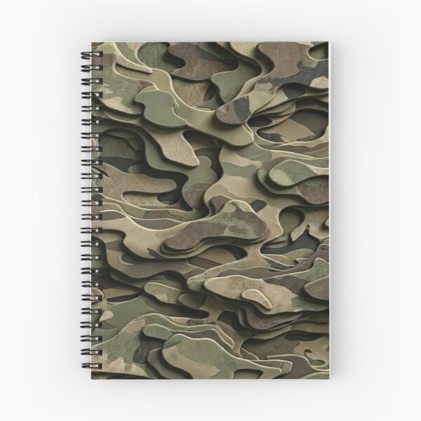 Item preview, 3D Relief Camouflage - Textured Woodland Military Pattern with Depth Effect designed and sold by RAYBIL.