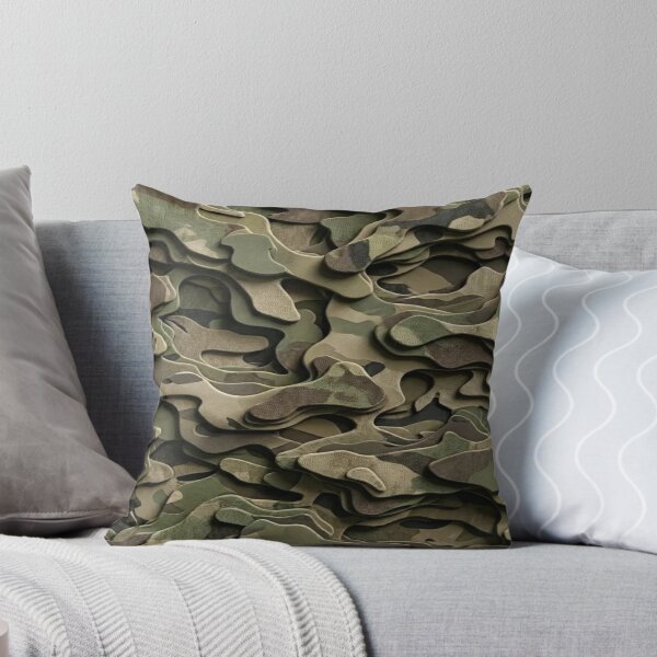 Item preview, 3D Relief Camouflage - Textured Woodland Military Pattern with Depth Effect designed and sold by RAYBIL.