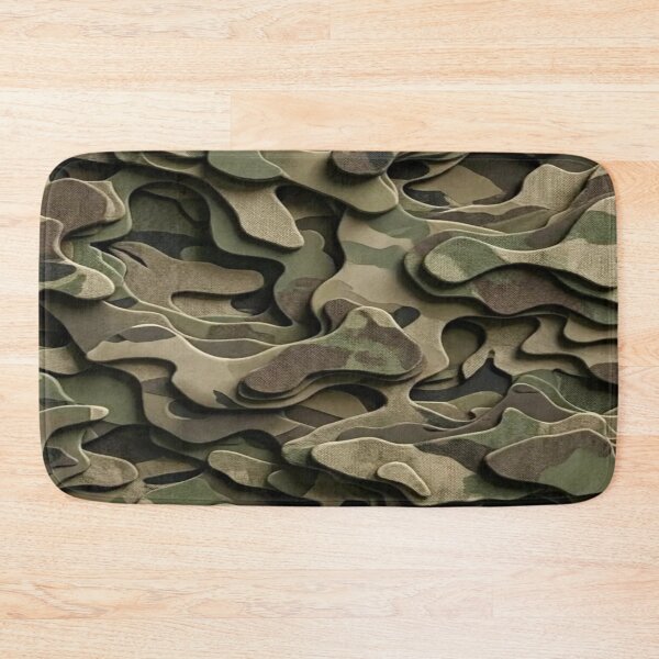 Item preview, 3D Relief Camouflage - Textured Woodland Military Pattern with Depth Effect designed and sold by RAYBIL.