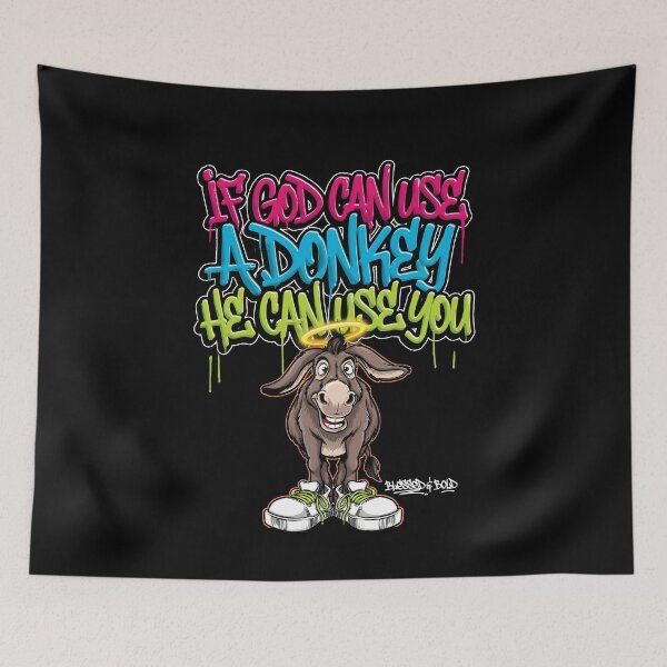 Item preview, If God Can Use A Donkey He Can Use You Funny Catholic Bible Humor designed and sold by Redgiant87x.