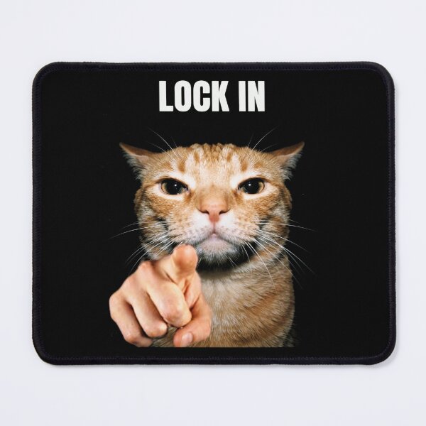 Item preview, Funny Ginger Cat "Lock In" Motivation Uncle Sam Meme [Black Shirt Only] designed and sold by Off-Road-Zone.