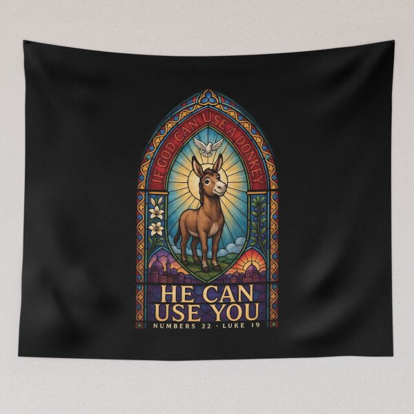 Item preview, If God Can Use A Donkey He Can Use You Biblical Religious Humor for Jesus Followers designed and sold by Redgiant87x.
