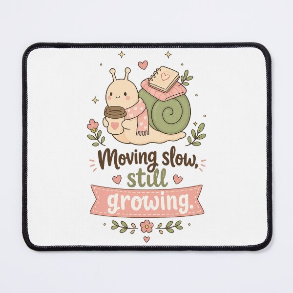 Item preview, Moving Slow Still Growing Cute Cozy Snail Self Care Sticker designed and sold by LittleJoyStudio.Art.