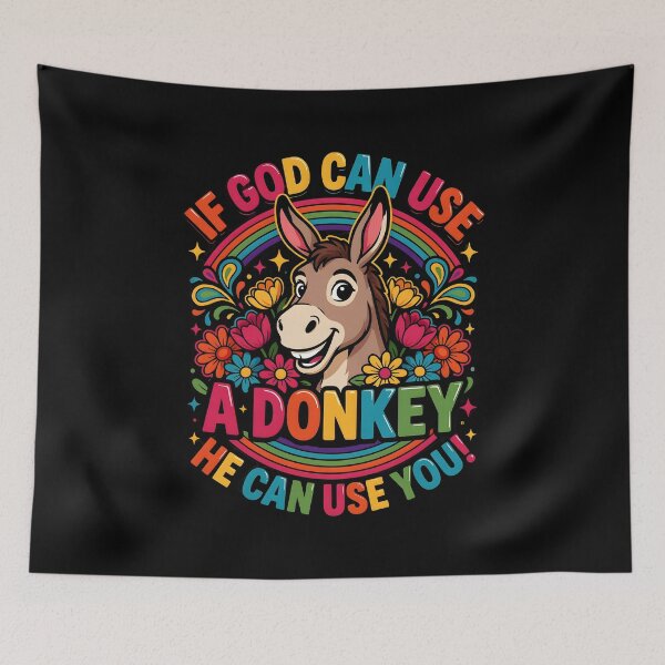 Item preview, If God Can Use A Donkey He Can Use You Funny Religious Humor for Church Friends designed and sold by Redgiant87x.