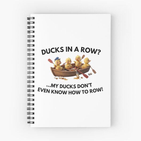 Item preview, Ducks In A Row Funny Rowing Boat designed and sold by Stone and Sage Prints.