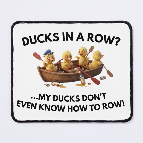 Item preview, Ducks In A Row Funny Rowing Boat designed and sold by Stone and Sage Prints.