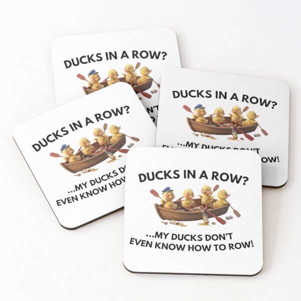 Item preview, Ducks In A Row Funny Rowing Boat designed and sold by Stone and Sage Prints.
