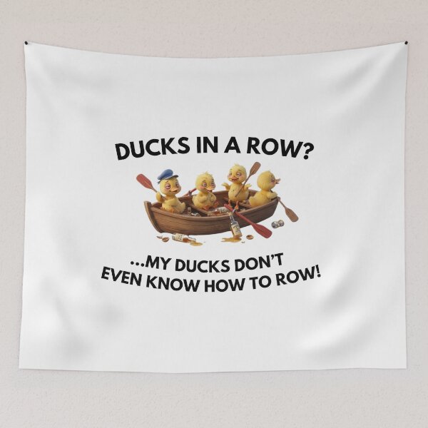 Item preview, Ducks In A Row Funny Rowing Boat designed and sold by Stone and Sage Prints.