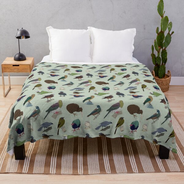 Item preview, Birds of New Zealand - Sage Green designed and sold by KitschClub.