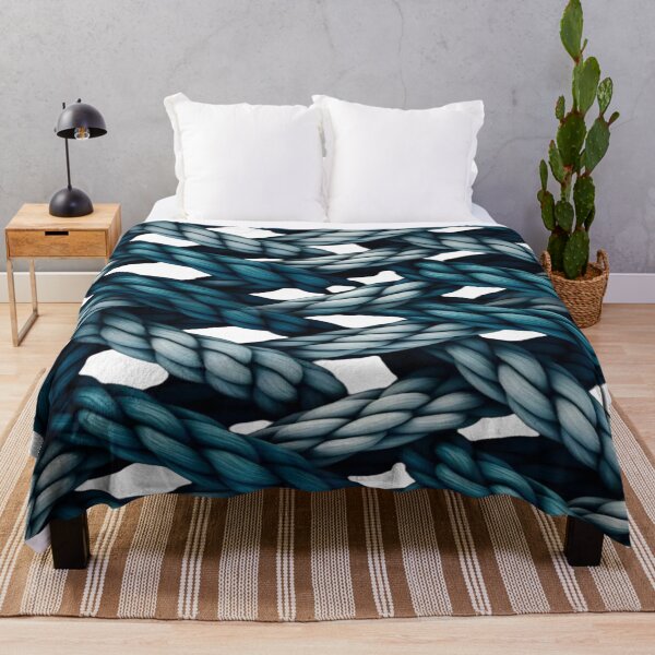 Item preview, Blue Braided Rope Pattern - Nautical Design & Interlaced 3D Texture designed and sold by RAYBIL.