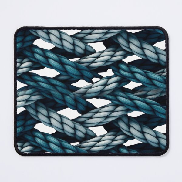 Item preview, Blue Braided Rope Pattern - Nautical Design & Interlaced 3D Texture designed and sold by RAYBIL.