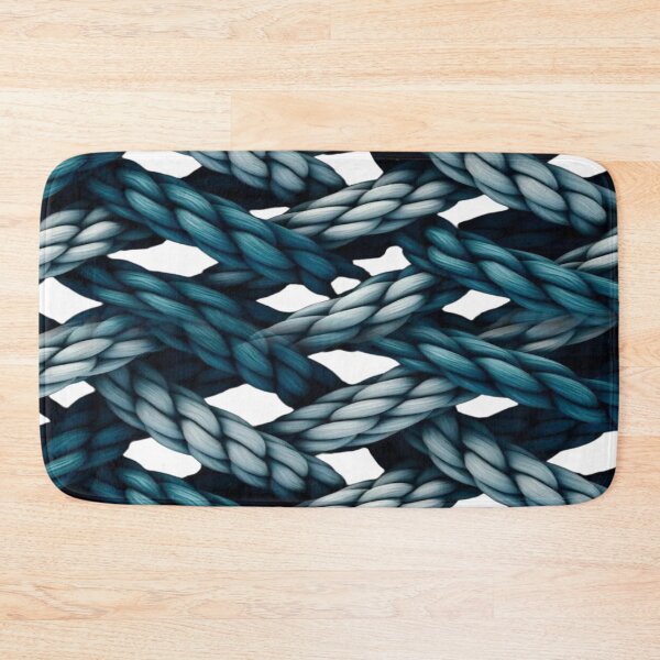 Item preview, Blue Braided Rope Pattern - Nautical Design & Interlaced 3D Texture designed and sold by RAYBIL.