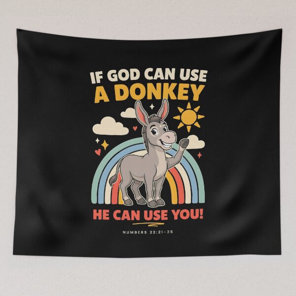 Item preview, If God Can Use A Donkey He Can Use You Christian for Jesus Believers designed and sold by Redgiant87x.