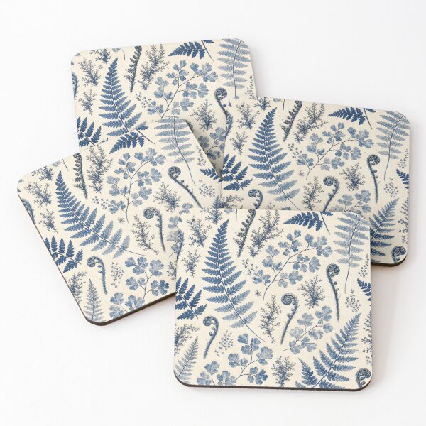 Item preview, Maidenhair Fern Cyanotype Pattern designed and sold by VerdantStudio.