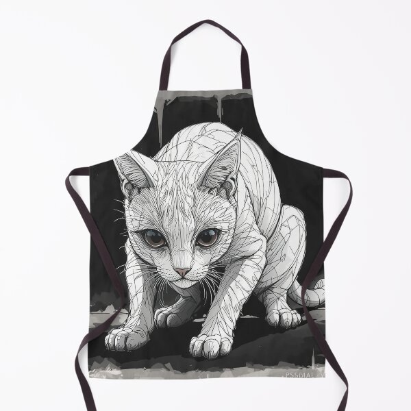 Item preview, Stealth Hunter Cat Line Art – Minimalist Pouncing Cat Illustration | Modern Black & White Feline Design designed and sold by PixPixari.