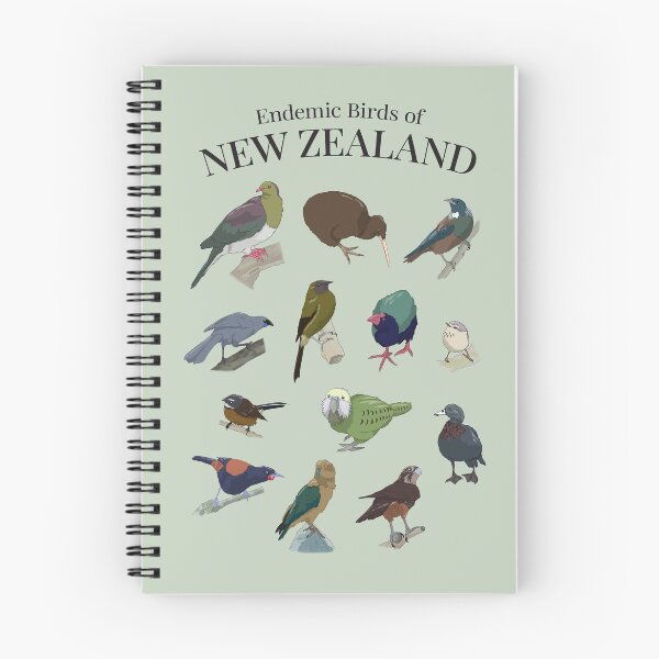 Item preview, Birds of New Zealand - Sage Green designed and sold by KitschClub.