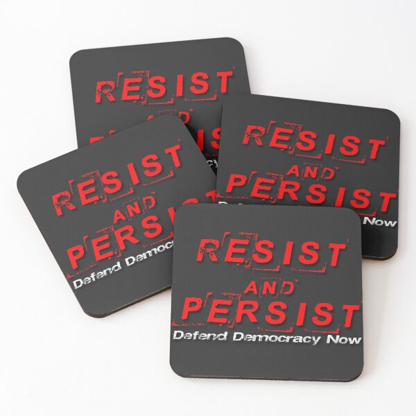 Item preview, Resist and Persist- Defend Democracy Now designed and sold by PromoteProgress.