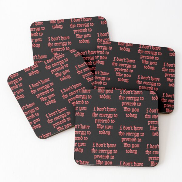 Item preview, "Zero Energy for Pretending Today" – Bold Gothic Typography Design designed and sold by PoppaBear71.