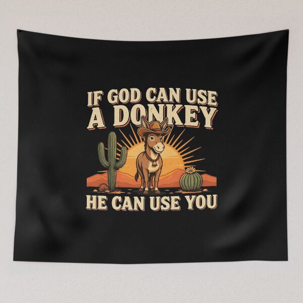 Item preview, If God Can Use A Donkey He Can Use You Jesus Inspired Christian Humor designed and sold by Redgiant87x.