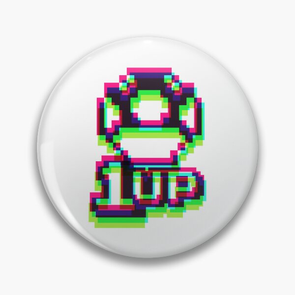 Item preview, 1up Mushroom Synthwave Pattern designed and sold by animinimal.
