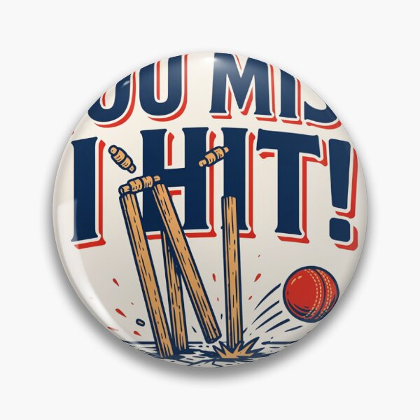 Item preview, You Miss I Hit! Red Ball Cricket Bowler Quote designed and sold by robertalan1958.
