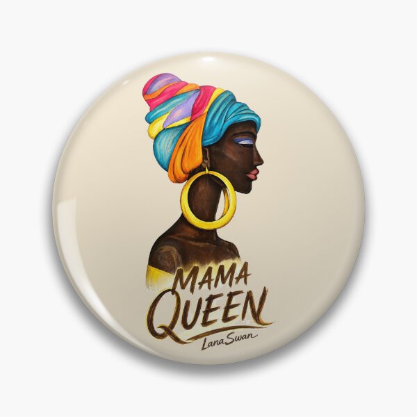 Item preview, MAMA QUEEN | Black Woman Portrait | Beige Edition by Lana Swan designed and sold by BlueberrySwan.
