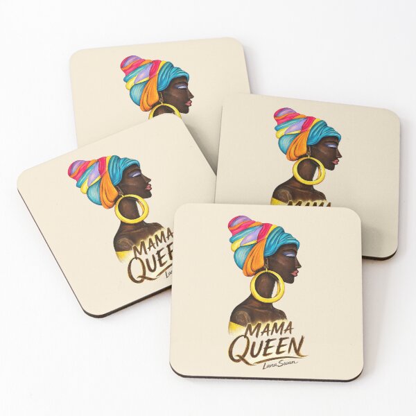 Item preview, MAMA QUEEN | Black Woman Portrait | Beige Edition by Lana Swan designed and sold by Baroness Swan.
