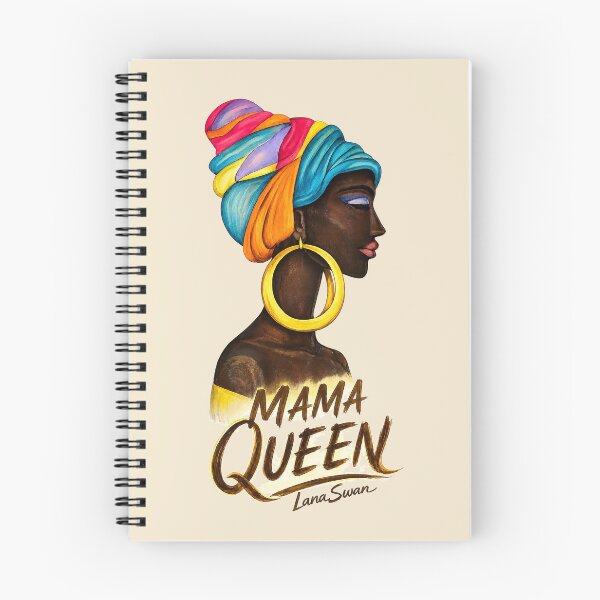Item preview, MAMA QUEEN | Black Woman Portrait | Beige Edition by Lana Swan designed and sold by BlueberrySwan.